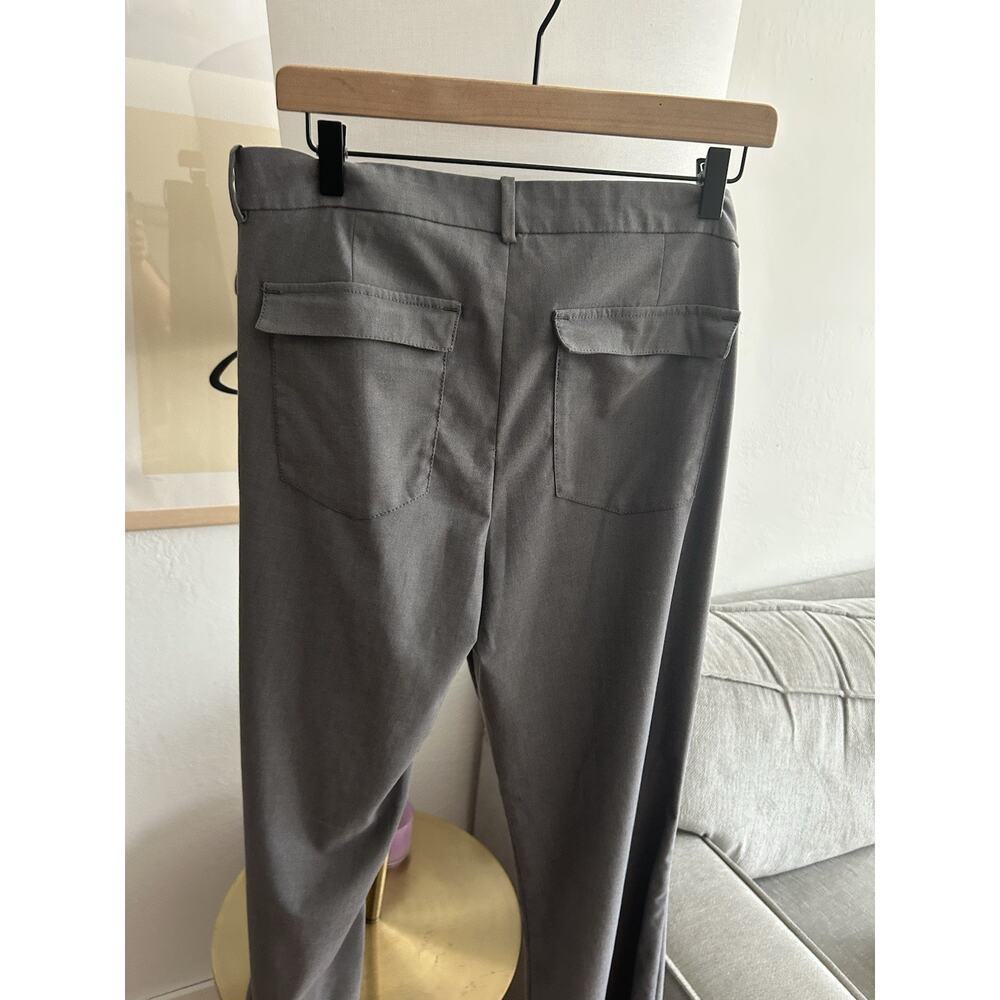 Zara Gray Flare Dress Pants Size Xl - Picture 4 of 8